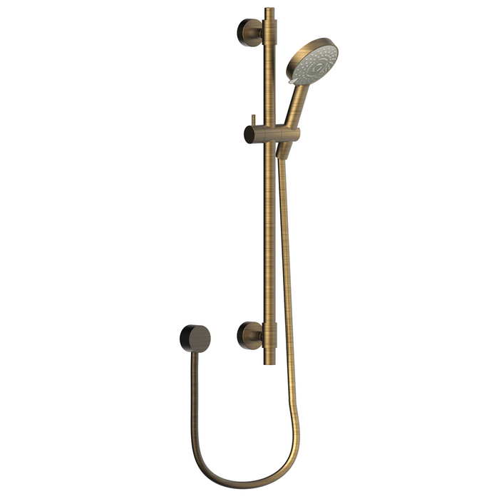 Framo Slide Shower Round Single Function incl Wall Elbow - Tabacco