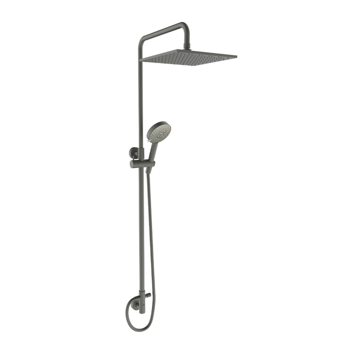 Framo Shower Tower Square w/Integrated Wall Elbow - Gunmetal