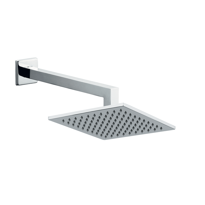 M&Z Corner D7 Square Overhead Rain 200mm x 200mm with 200mm Wall Arm