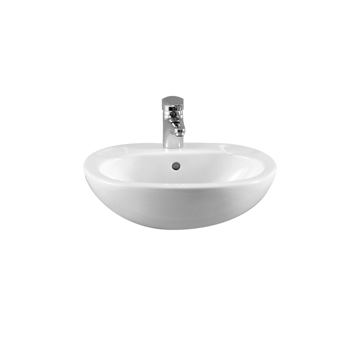 Vitra Arkitekt Semi-Recessed Washbasin 1 Tap Hole
